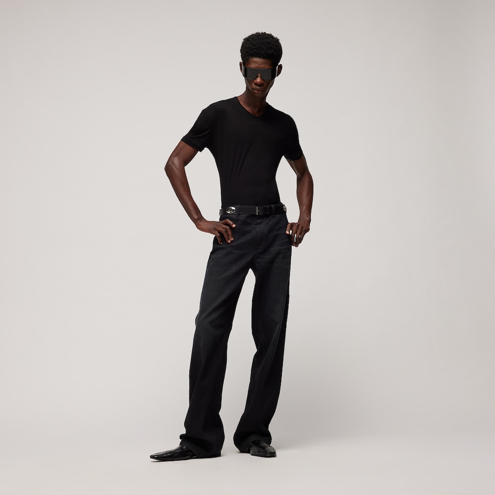 Belt with square buckle