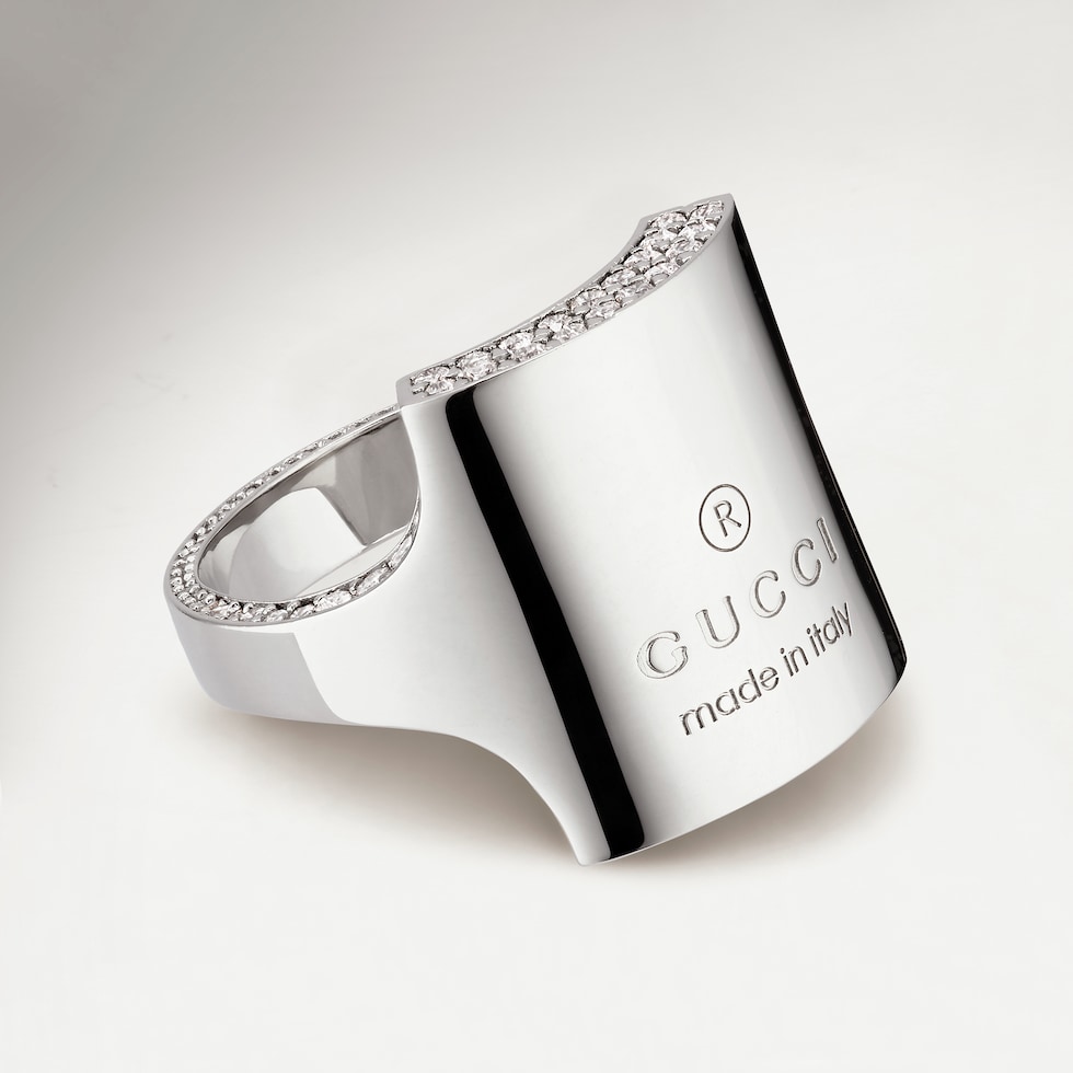 Gucci Trademark系列水晶圆环