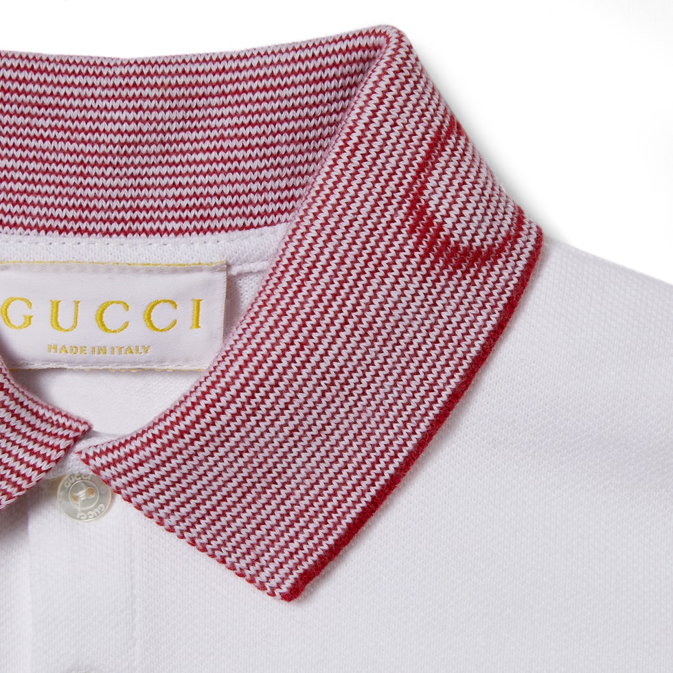 Baby cotton polo shirt with embroidery