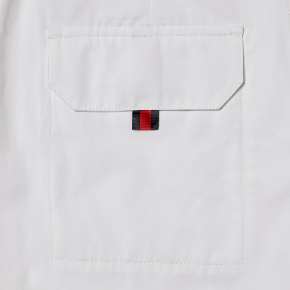 Cotton poplin trousers with Web