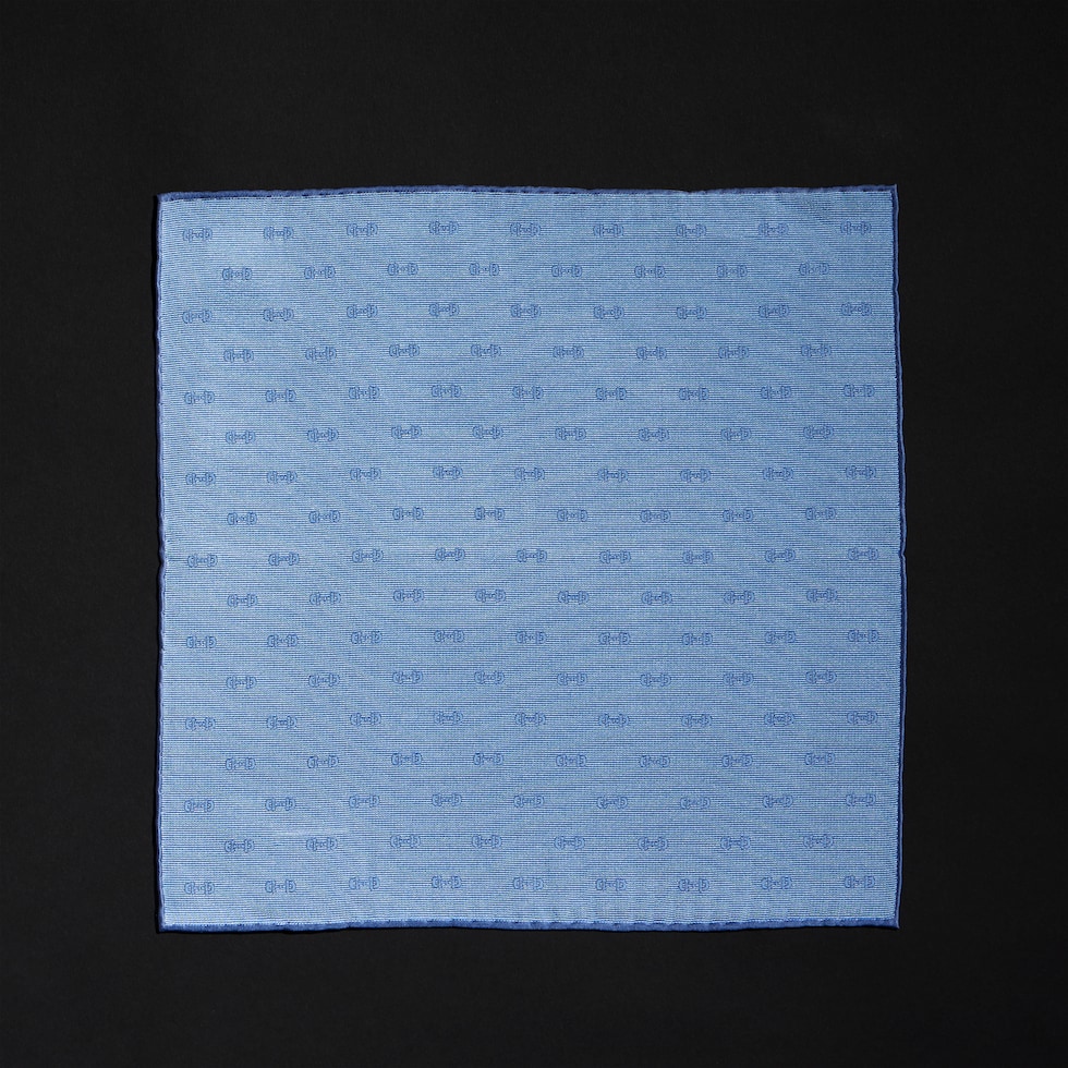 Seidenjacquard-Einstecktuch mit Horsebit