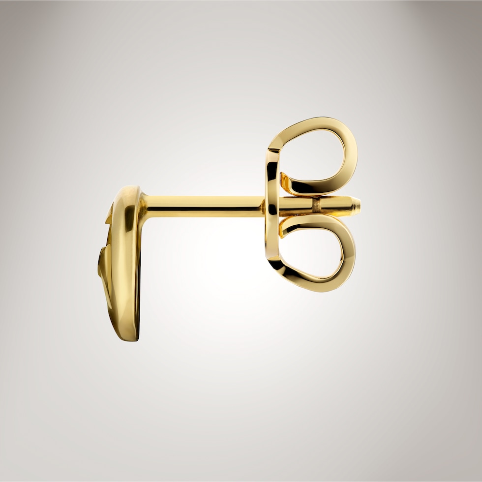 〔グッチ インターロッキング〕18K スタッズピアス