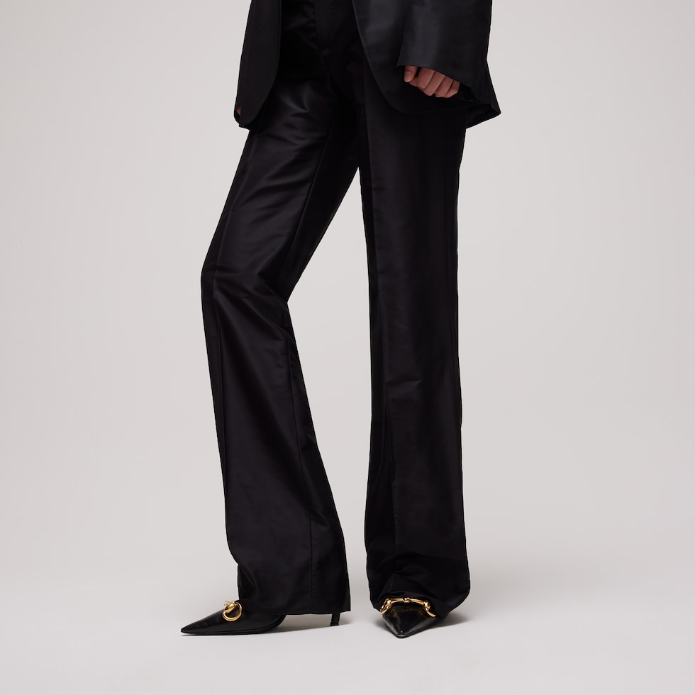 Pantalon en fine faille de soie