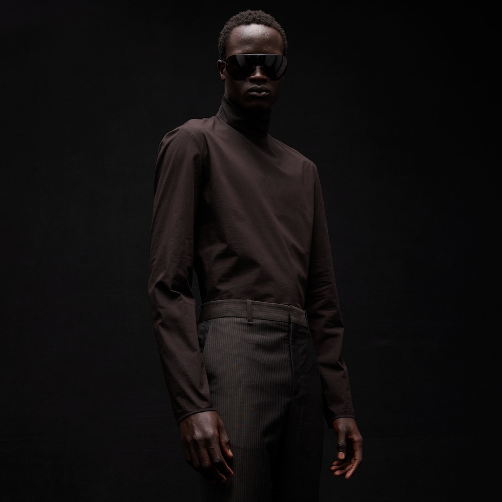 Maglione a collo alto in popeline di cotone