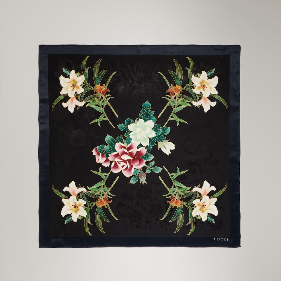 Gucci x Ando Cloisonné silk carré