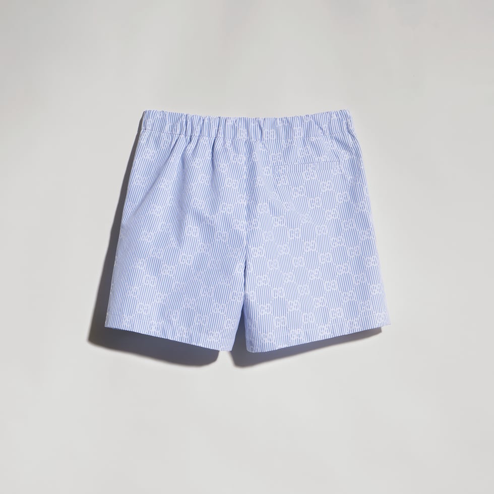 Short pour enfant en popeline à rayures GG