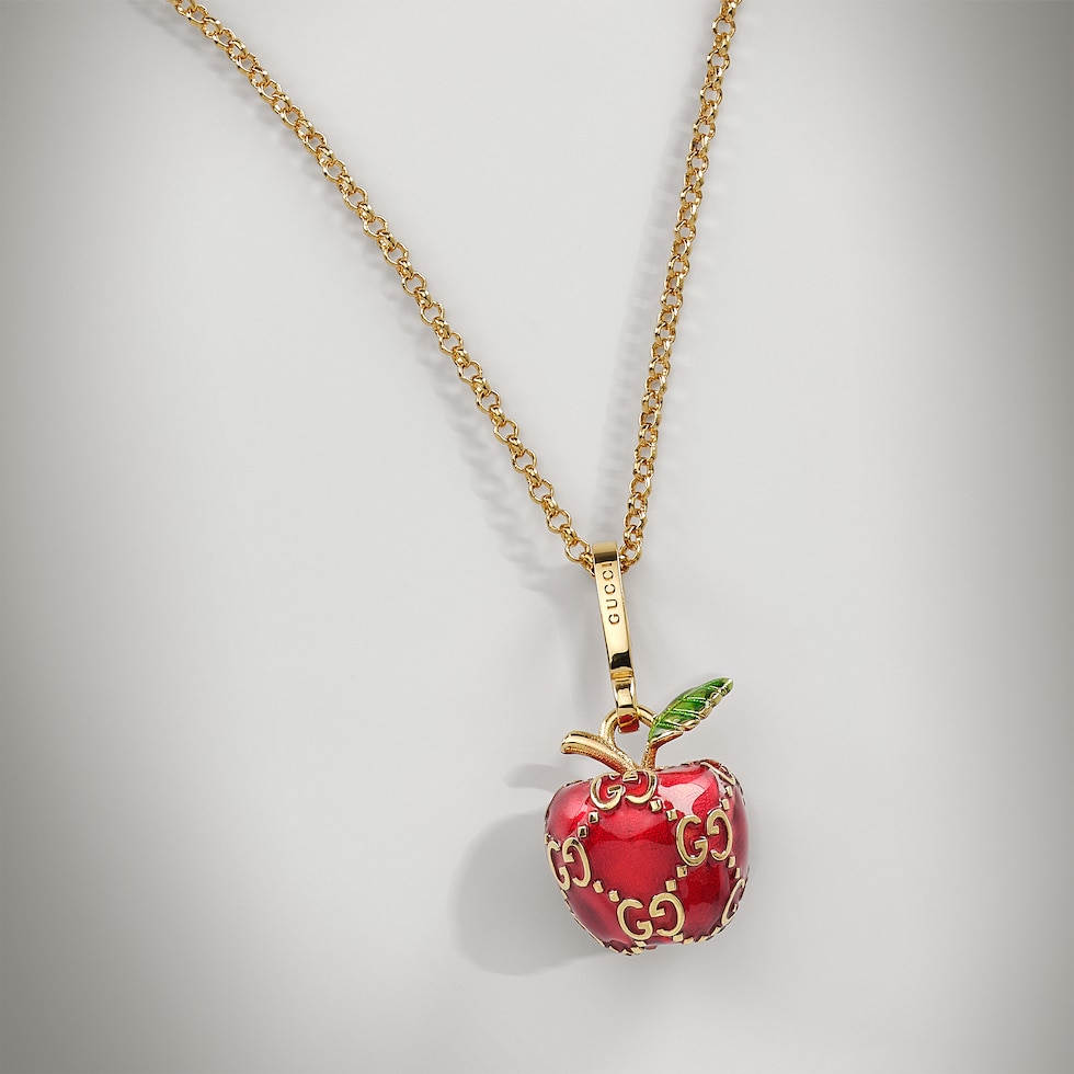 Apple pendant chain necklace