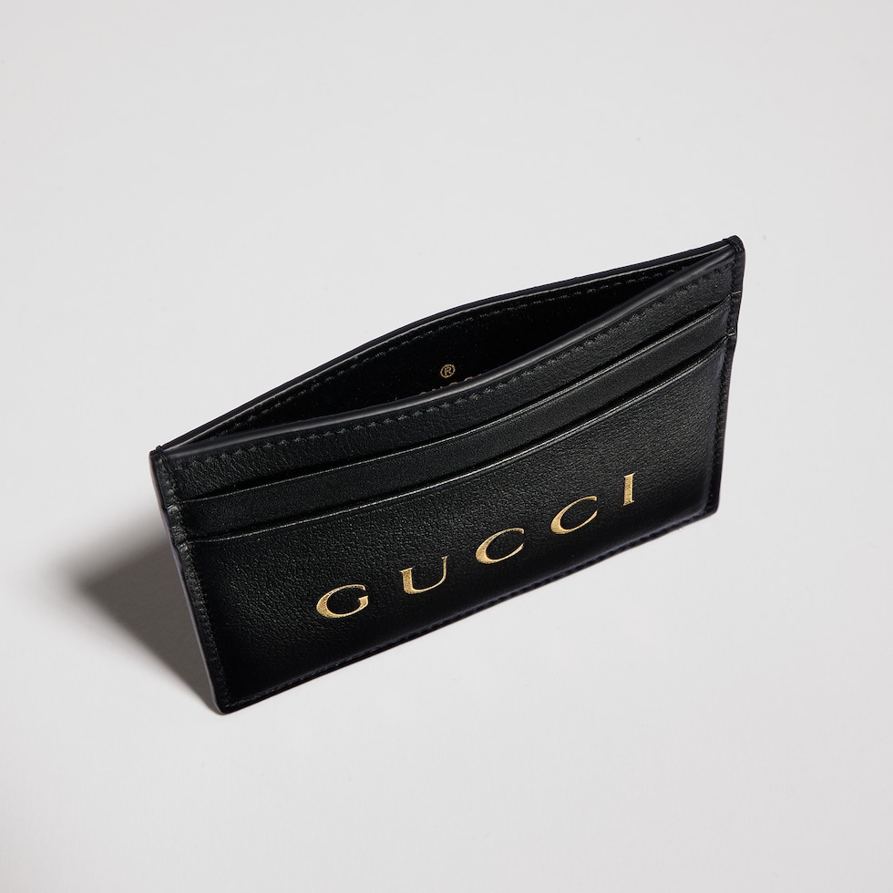 Card case with gold-foiled logo