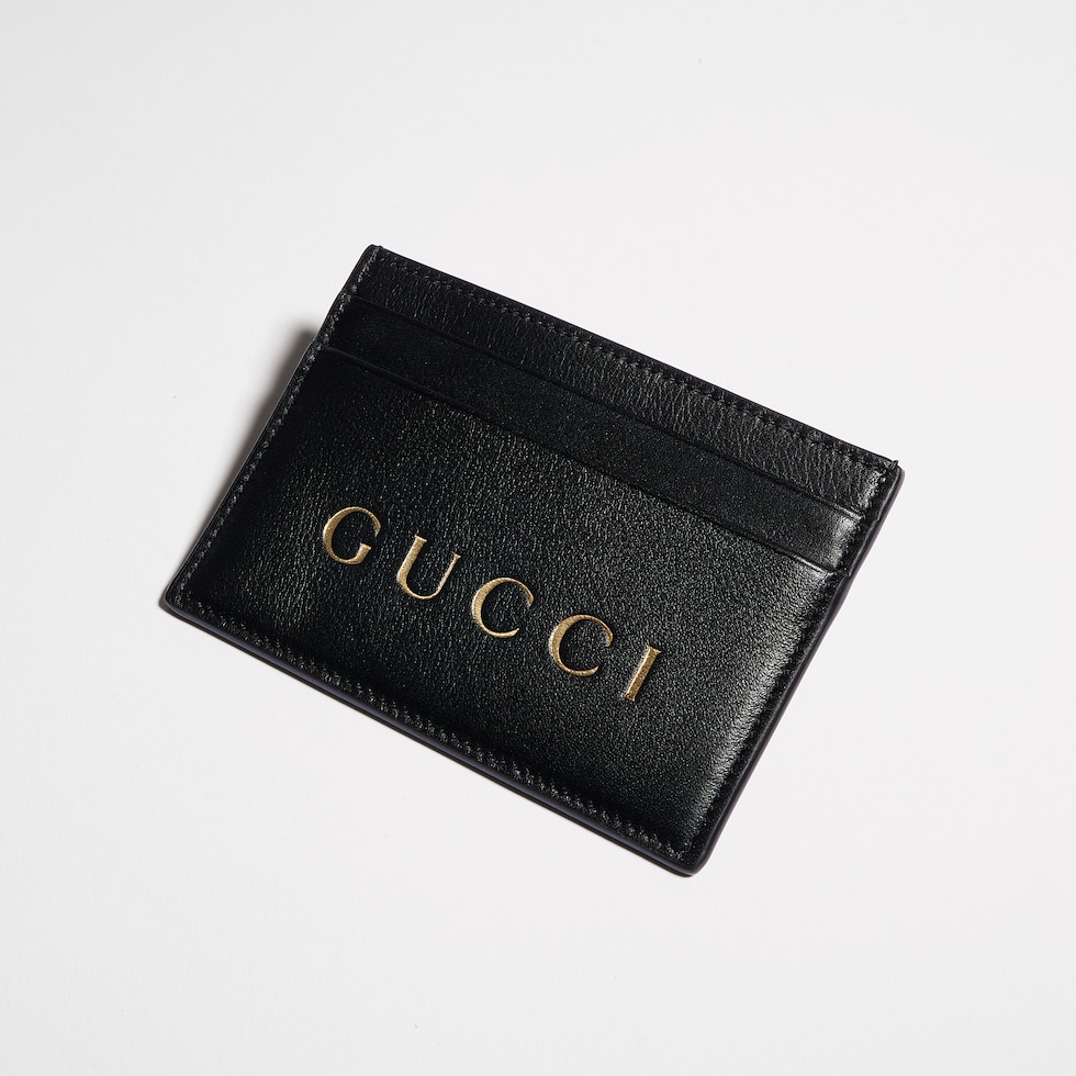 Card case with gold-foiled logo