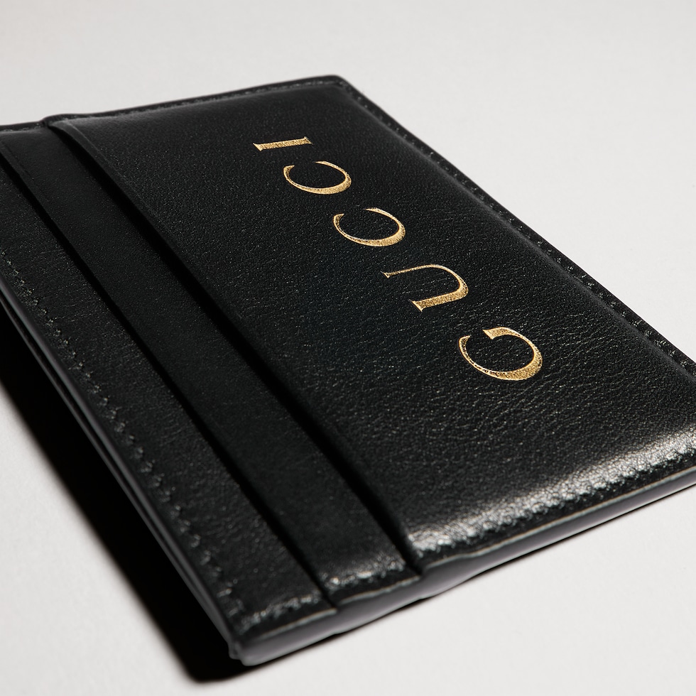 Card case with gold-foiled logo