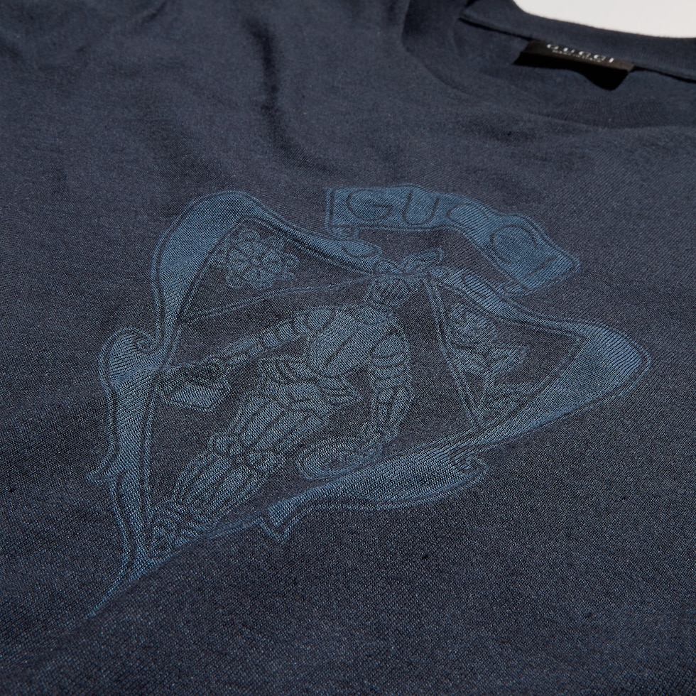 プリント コットンジャージー Tシャツ
