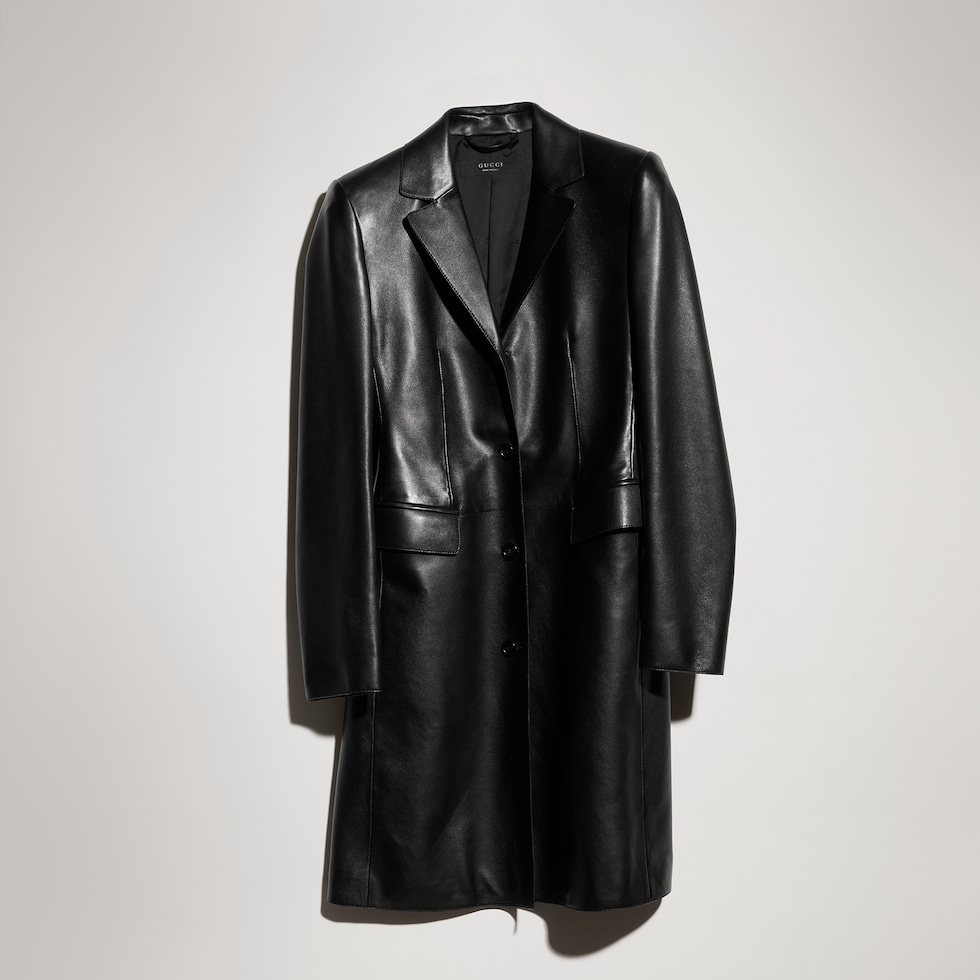 Soft leather coat