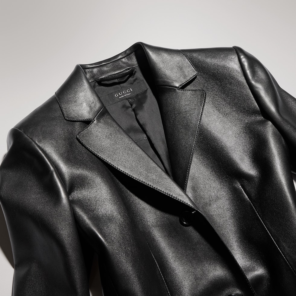 Soft leather coat