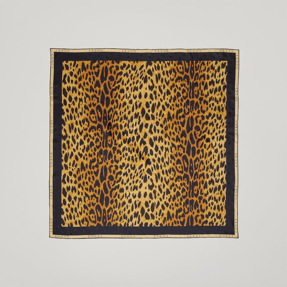 Printed silk twill carré