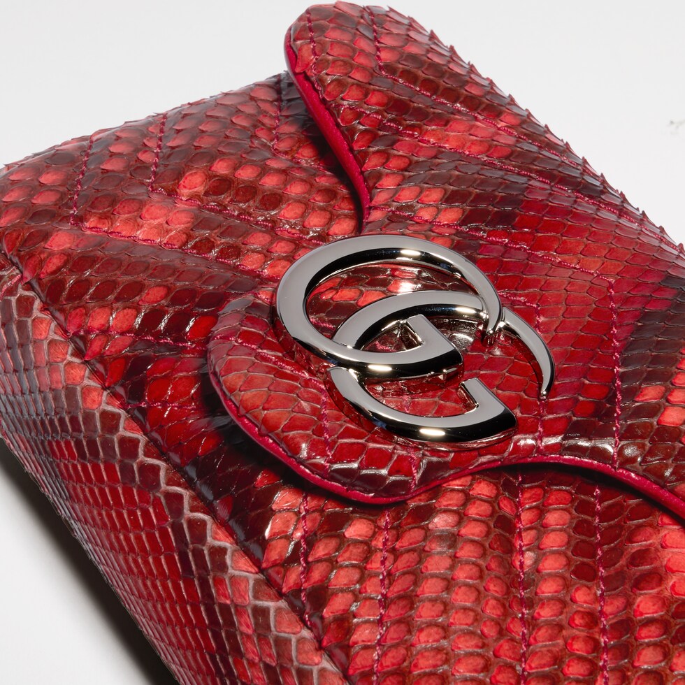 GG Marmont python mini shoulder bag