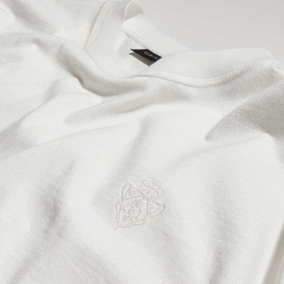 Cotton silk jersey T-shirt with embroidery