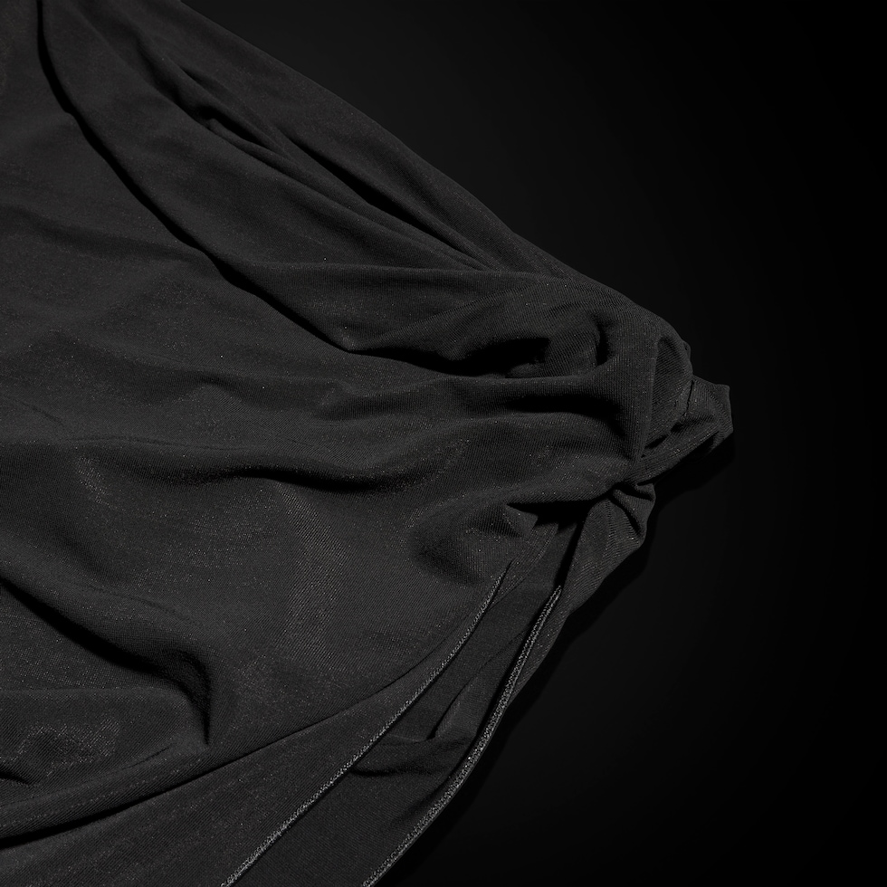 Crêpe jersey draped shorts