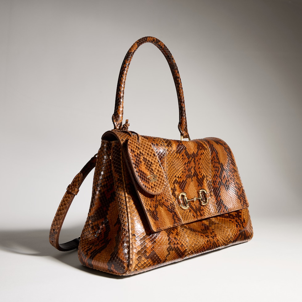 Paparazzo python medium top handle bag