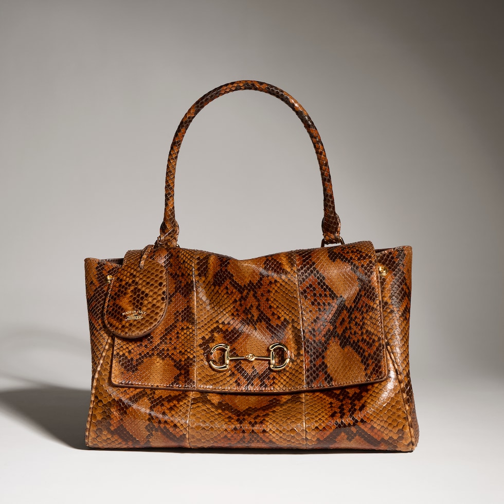 Paparazzo python medium top handle bag