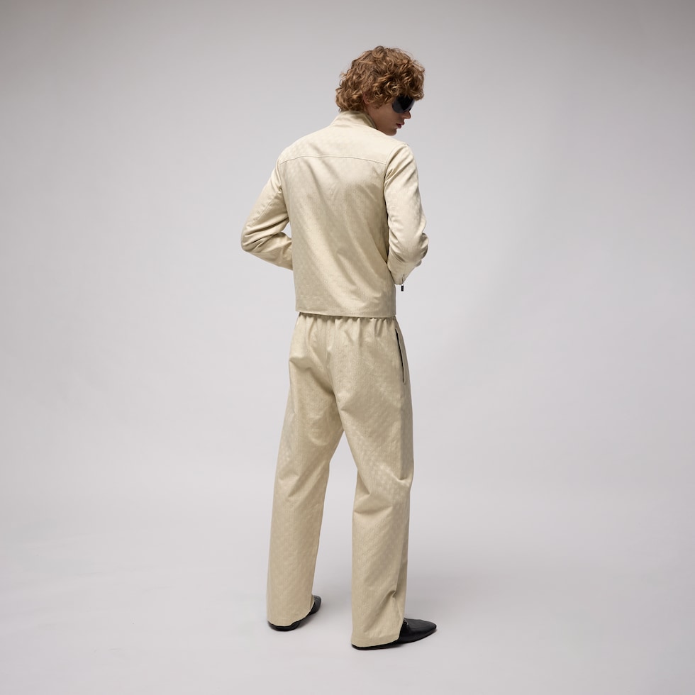 GG cotton canvas pants