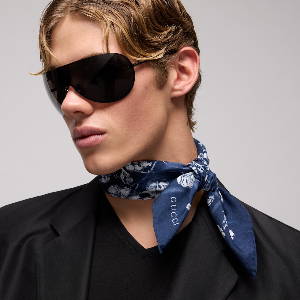 Cotton silk jacquard pocket square