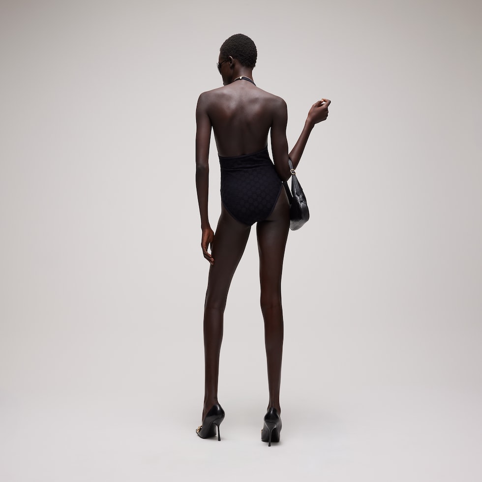 GG stretch jersey bodysuit