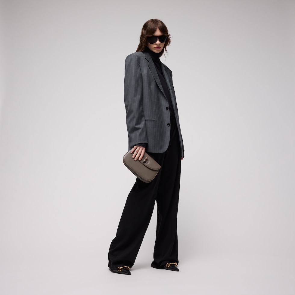 Small shoulder bag with bamboo