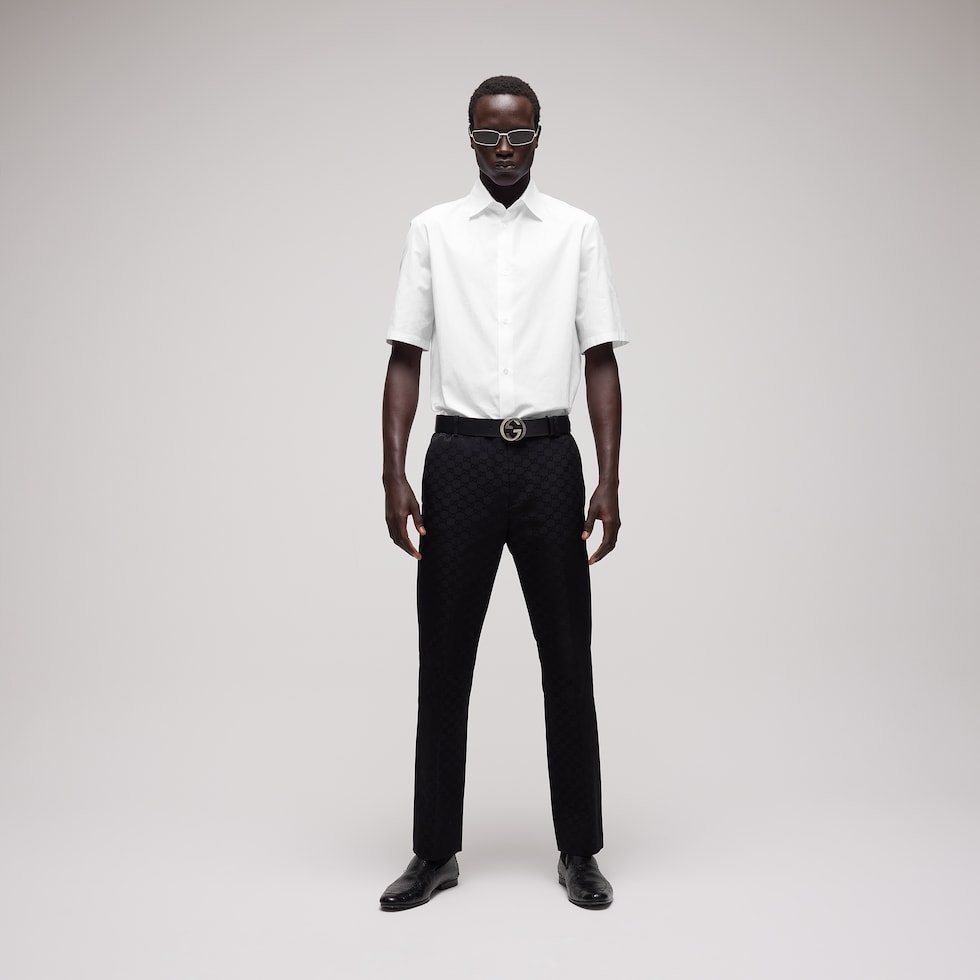 Chemise en popeline de coton GG