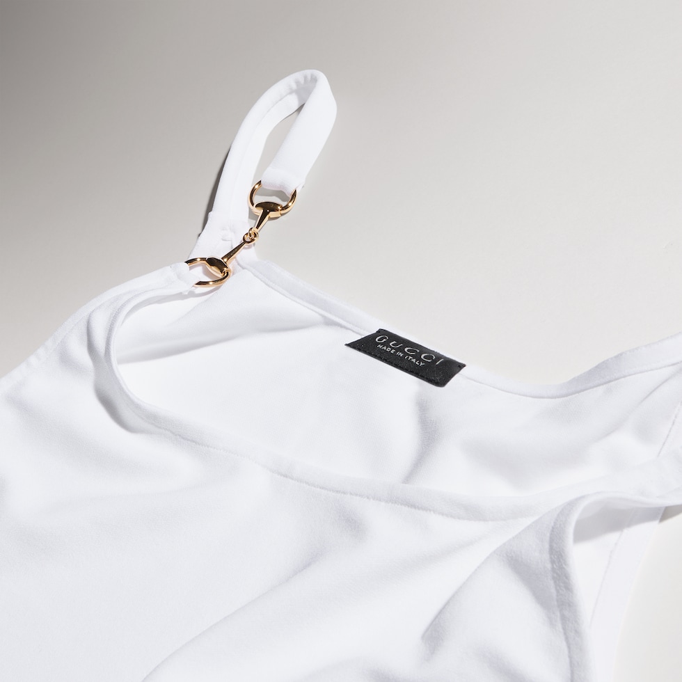 Viscose crêpe jersey top with Horsebit