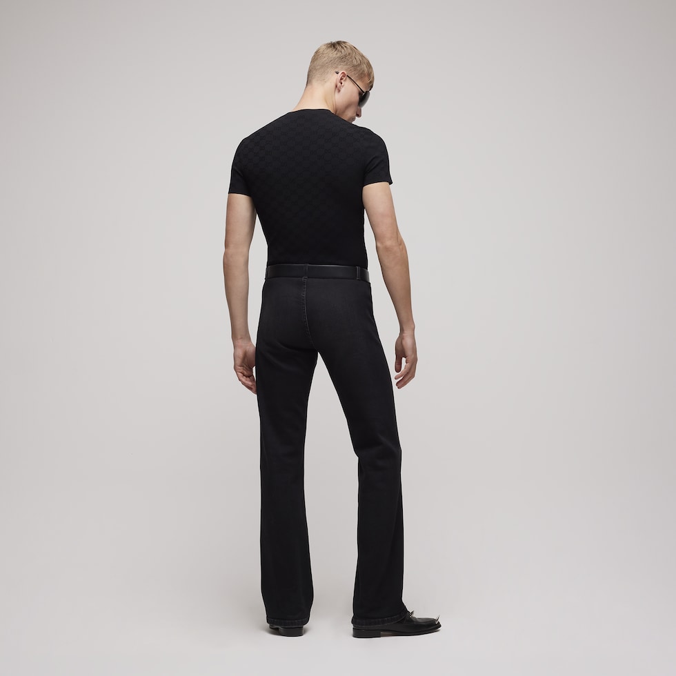 T-shirt technique en jacquard de tissu GG