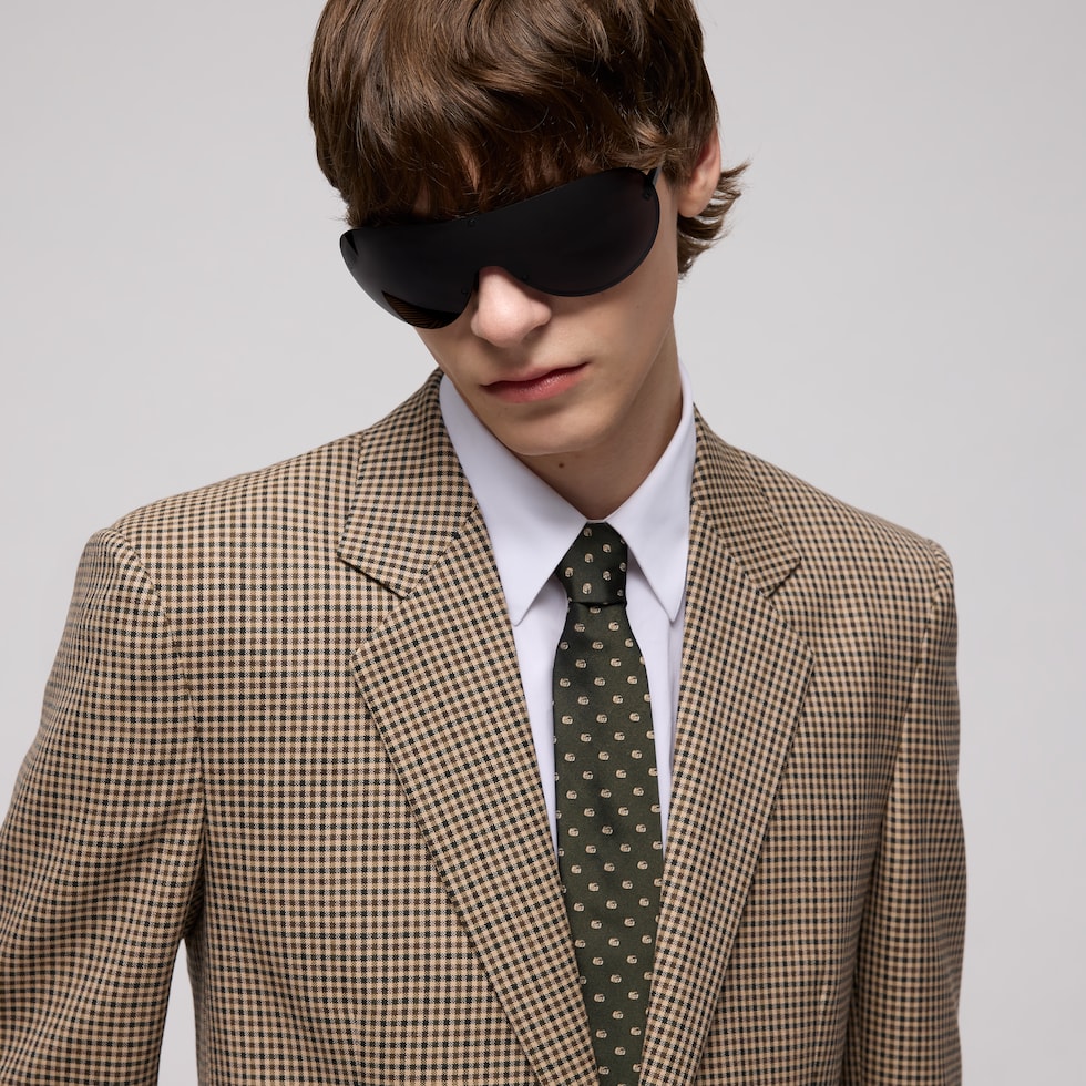 Double G silk jacquard tie