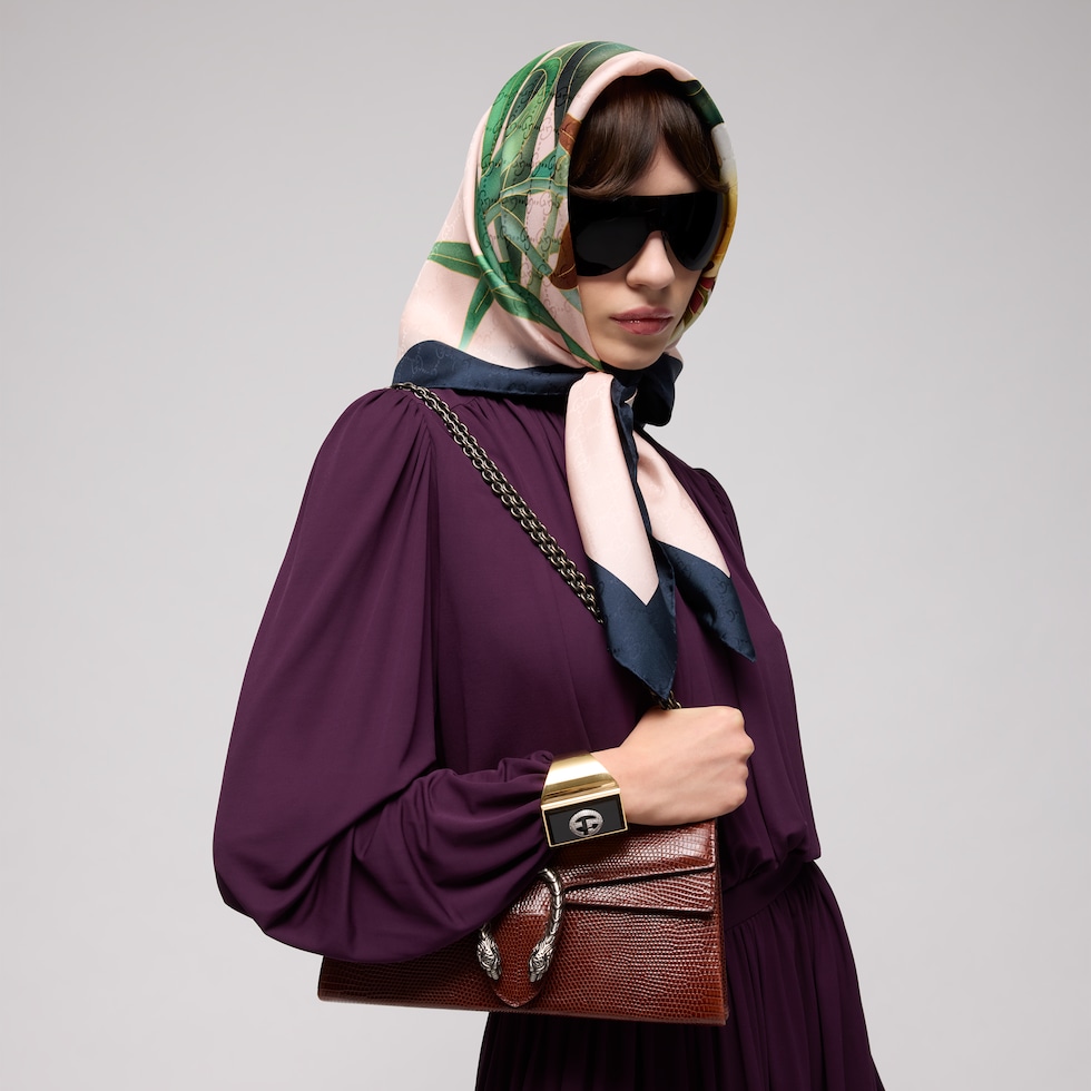 Gucci x Ando Cloisonné silk jacquard carré