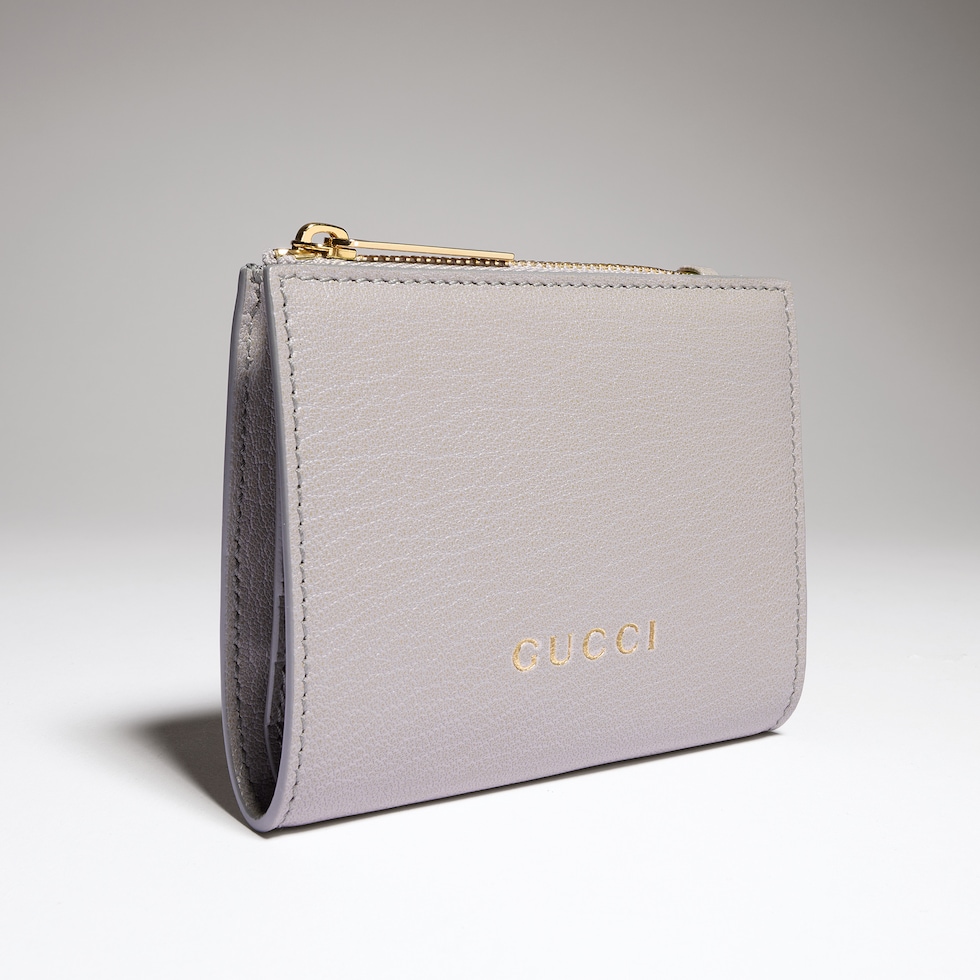 Portefeuille petit format avec lettrage Gucci