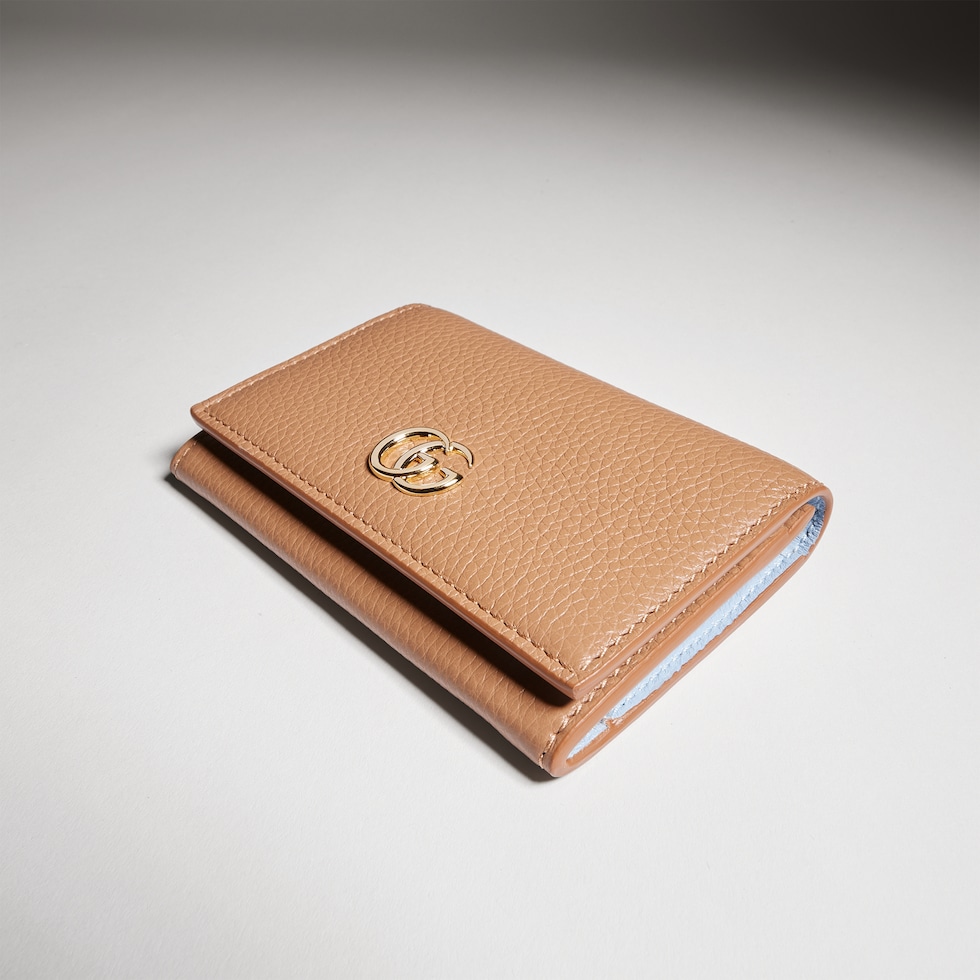 Bi-color GG Marmont card case