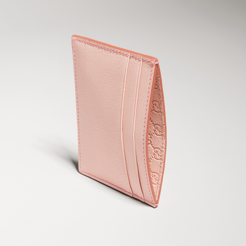 Card case with Gucci lettering
