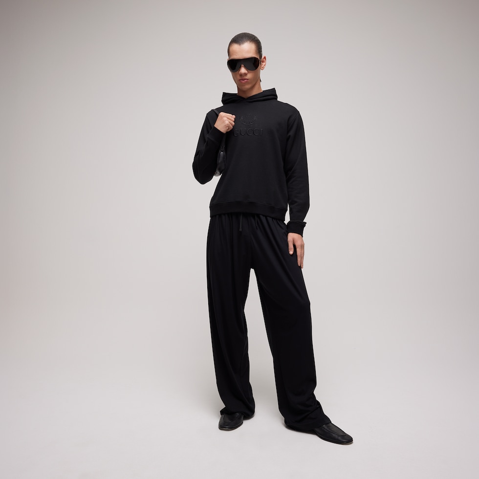 Sweat-shirt en jersey de cachemire avec broderie