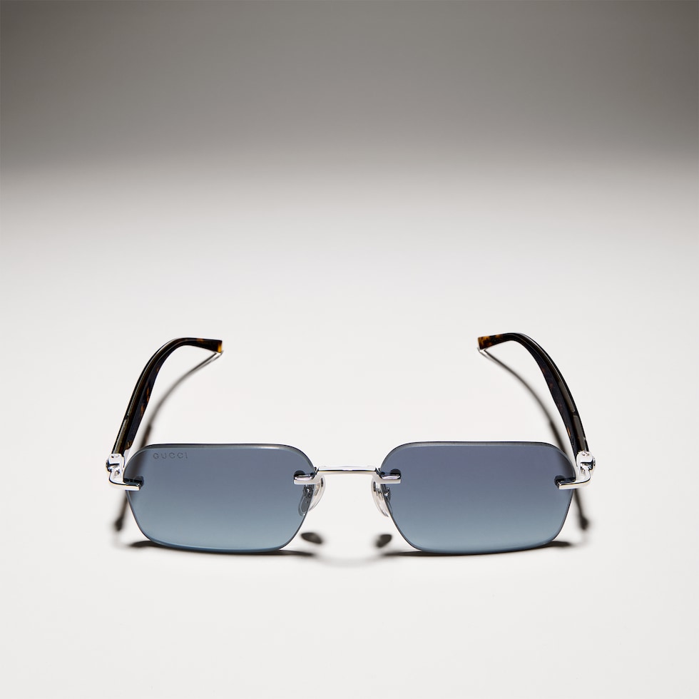 Rectangular-frame sunglasses