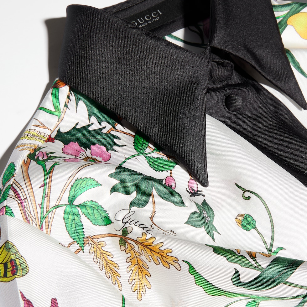 Printed silk shirt