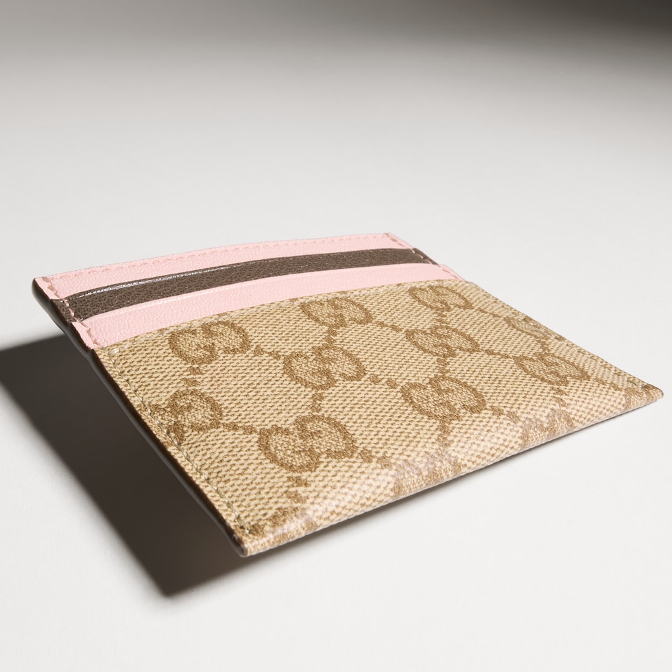 Zip card case with multicolor slots