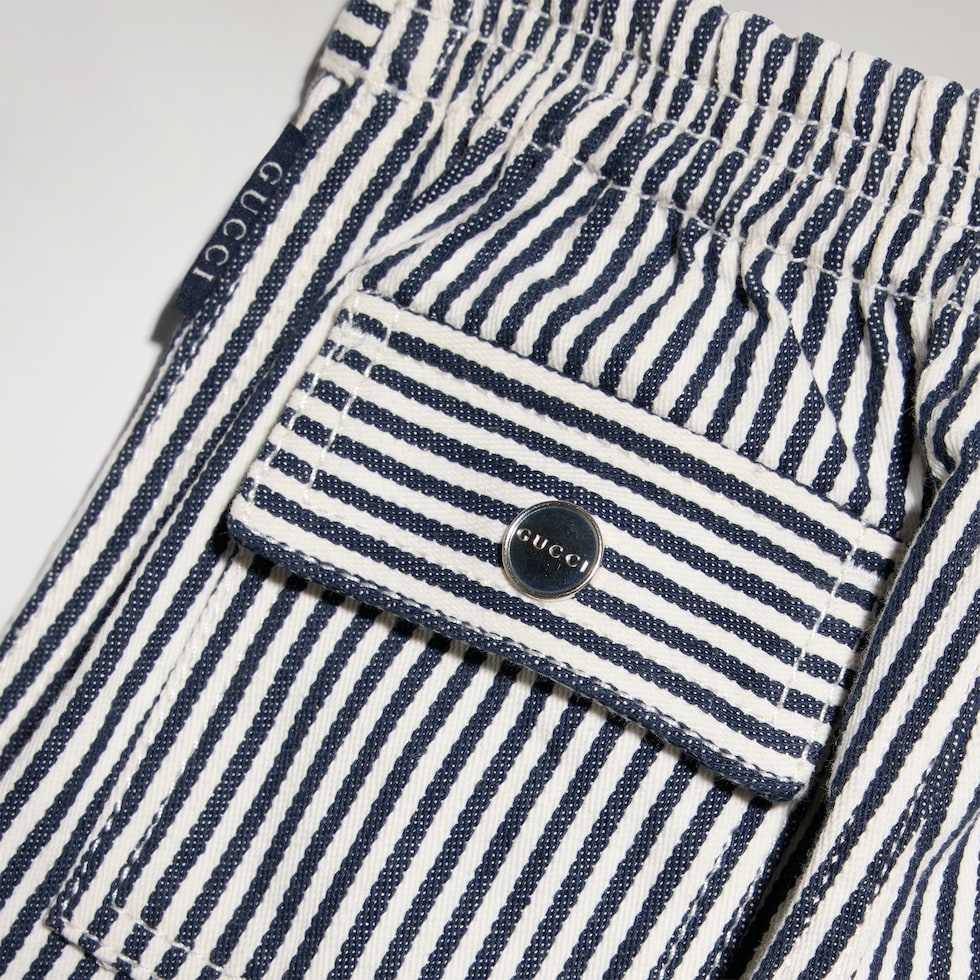 Baby striped denim shorts