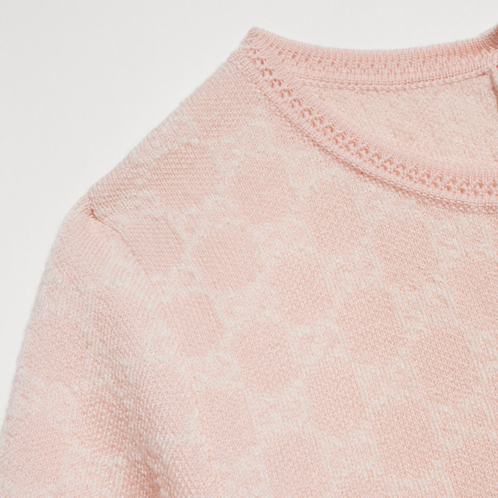Robe pour enfant en jacquard de laine GG