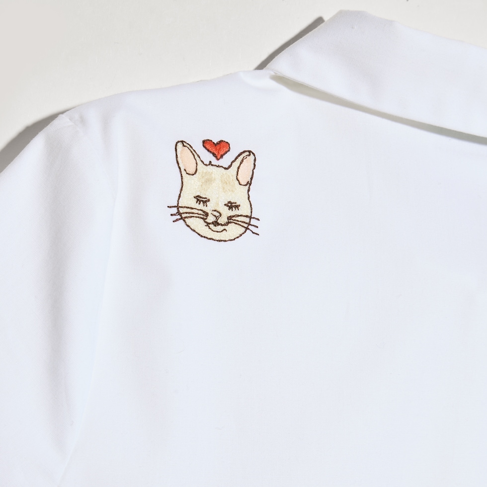 〔チルドレンズ〕ヒグチユウコ エンブロイダリー付き コットン シャツ