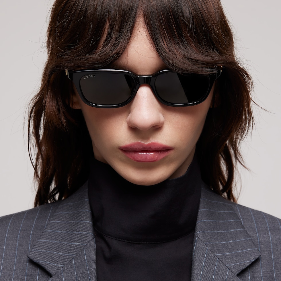 Rectangular-frame sunglasses