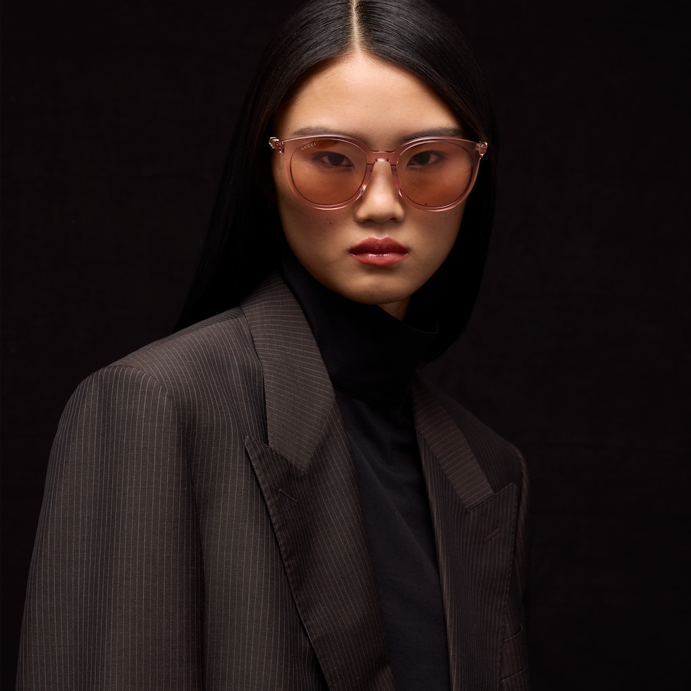 Low nose bridge fit round sunglasses