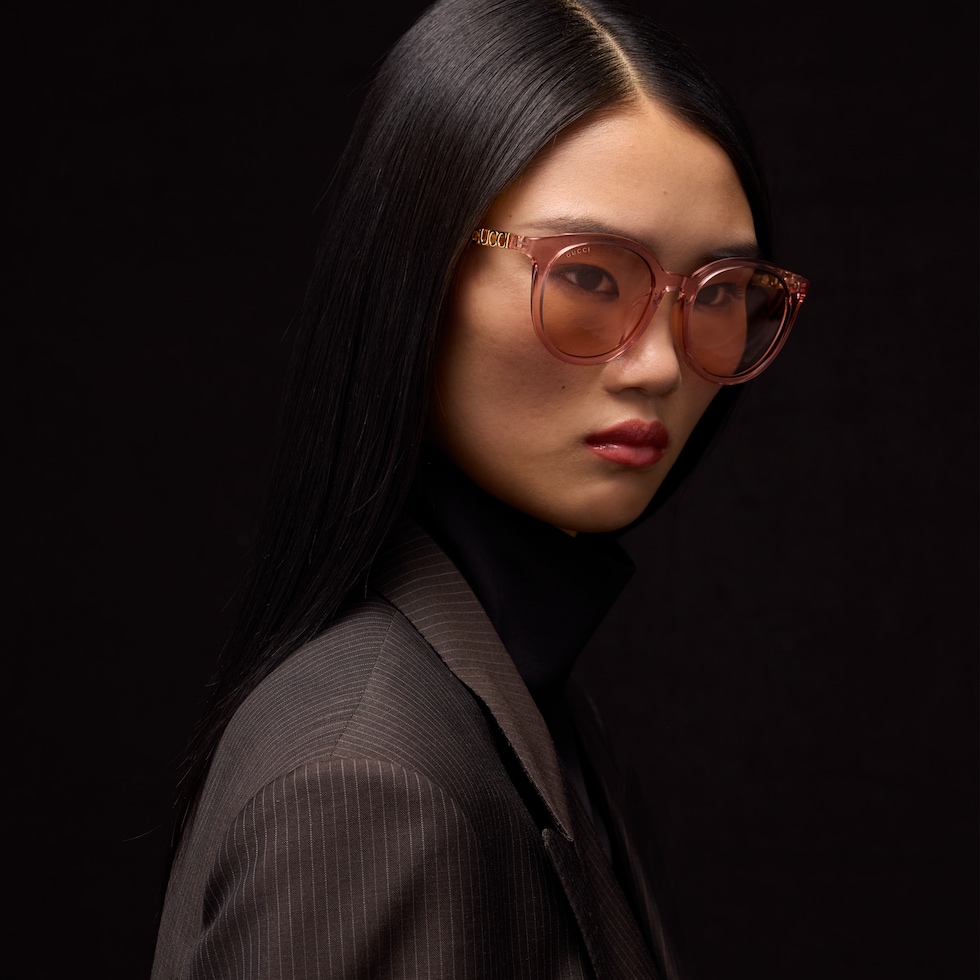 Low nose bridge fit round sunglasses