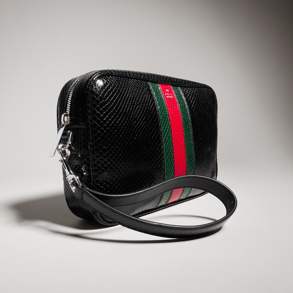 Web Trademark python small crossbody bag