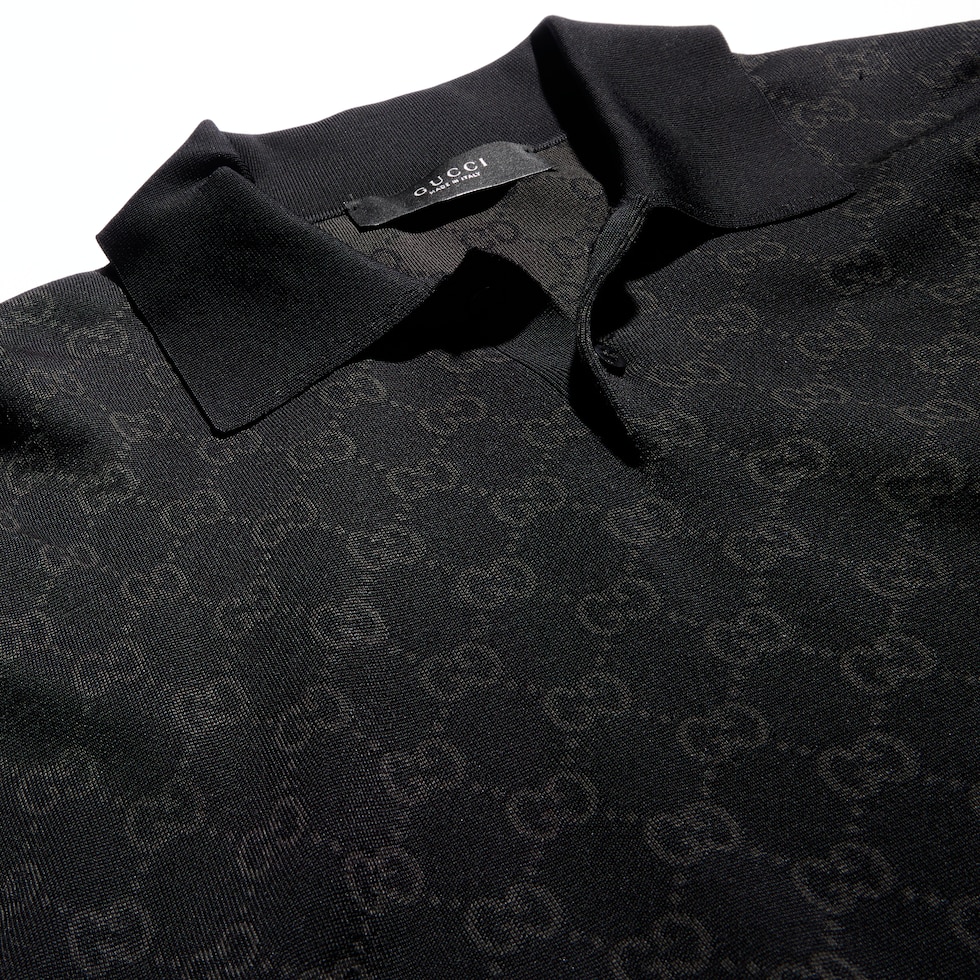 Viscose GG jacquard polo shirt