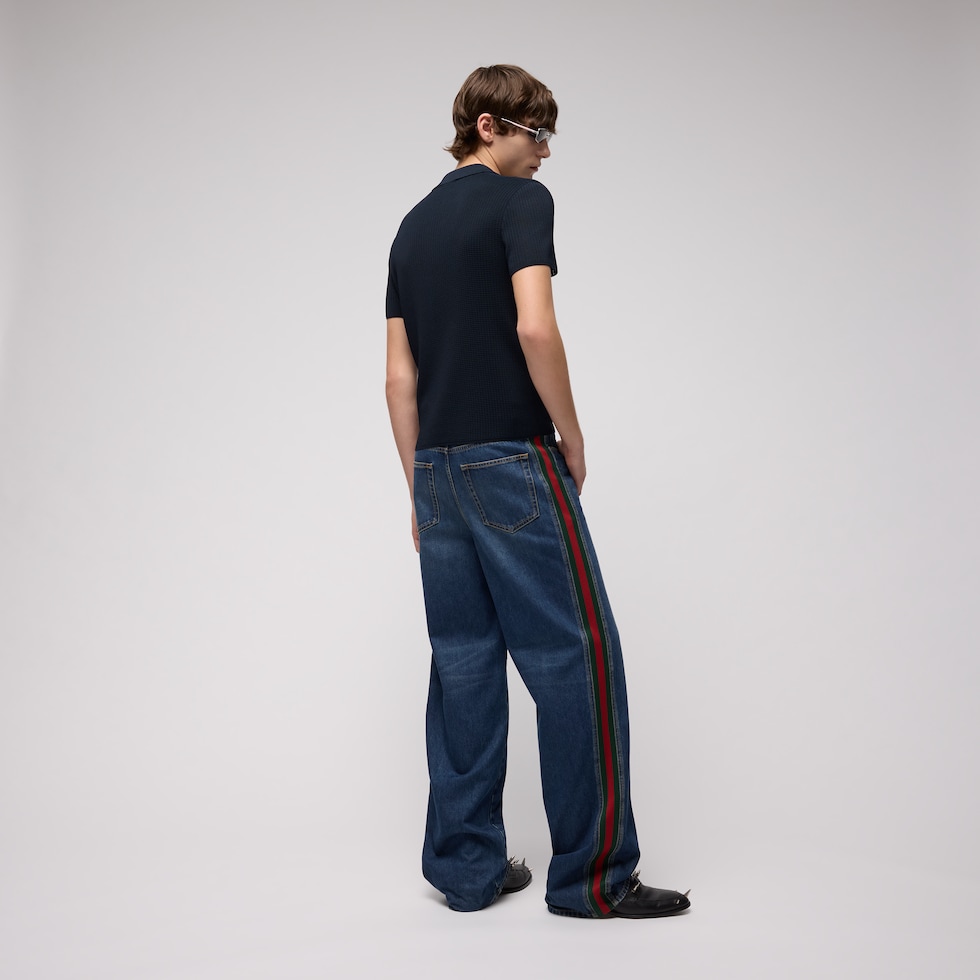 Poloshirt aus technischem Strickstoff mit Stickerei