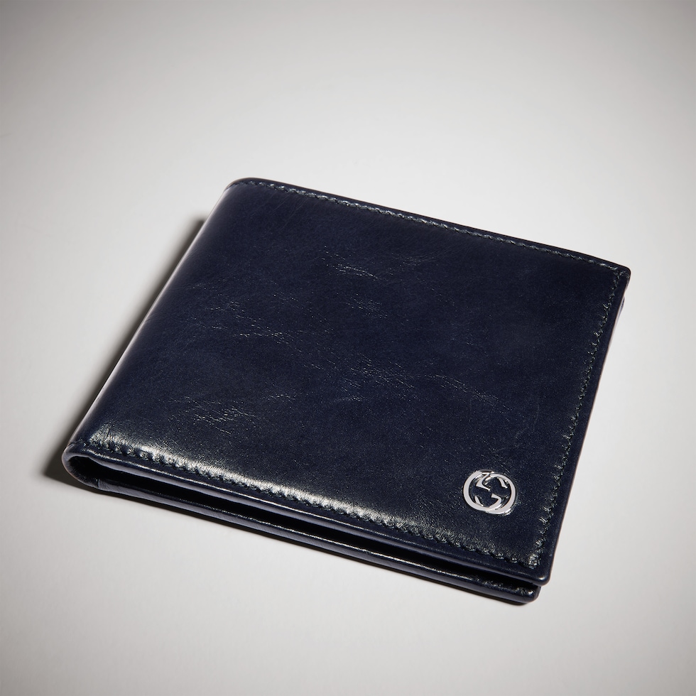 Bi-fold wallet with Interlocking G