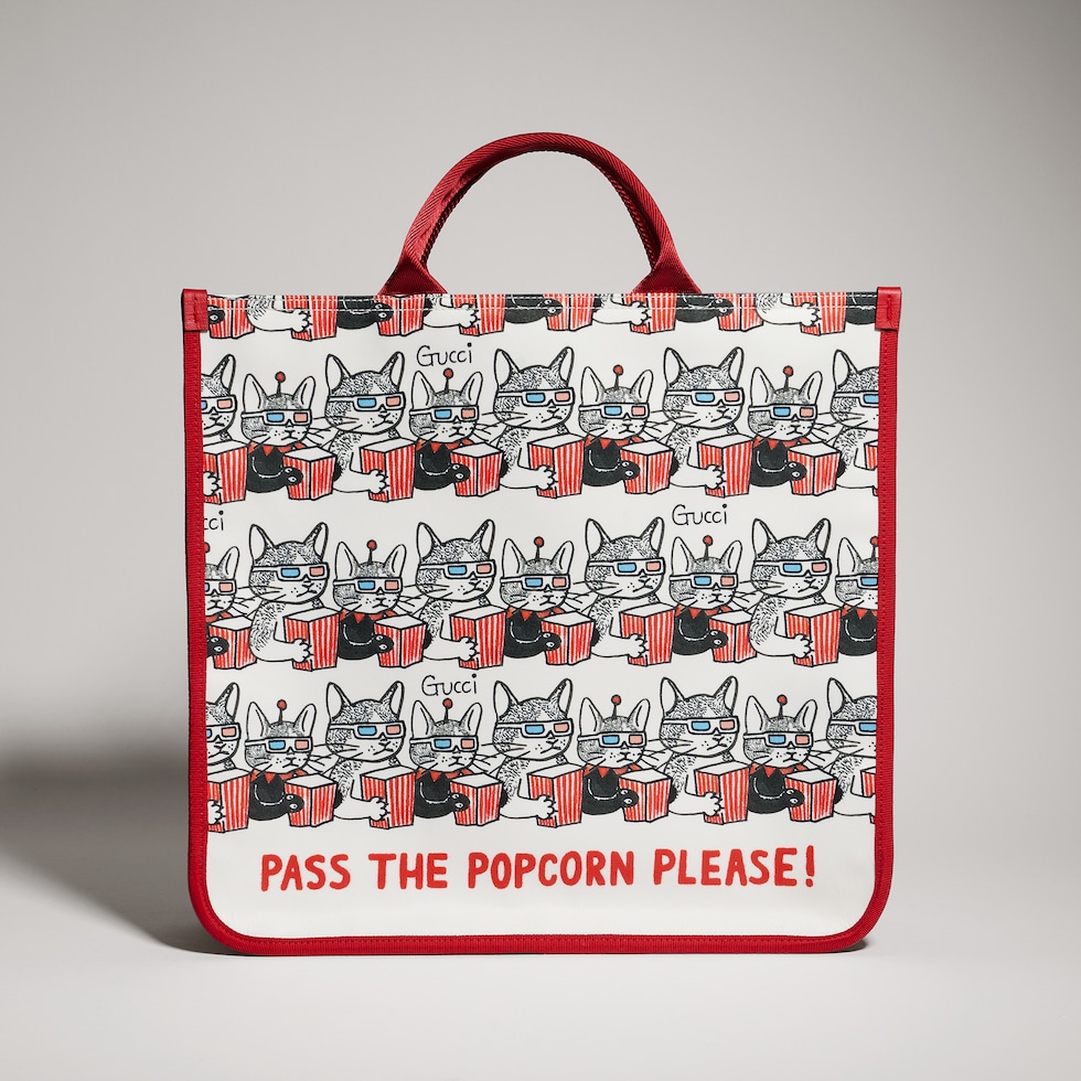 Children's printed tote bag